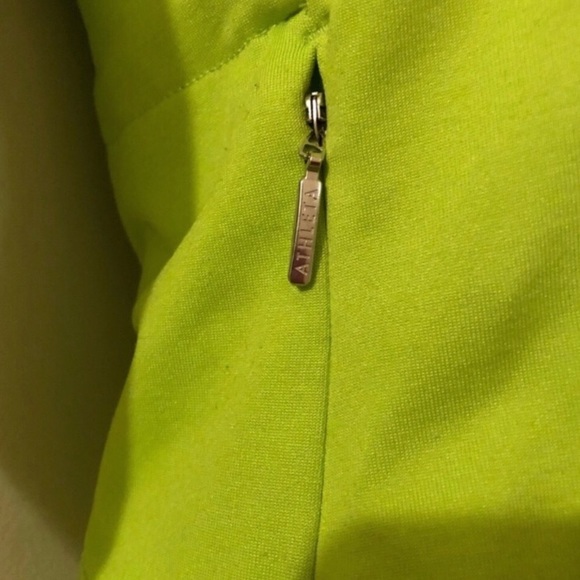 Athleta Neon Lime Green Zip up Plush Tech Jacket - Picture 7 of 8